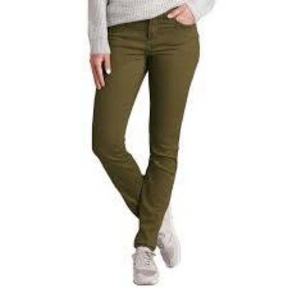 Kuhl Pants - Kuhl Kontour Skinny Stretch Cotton Jeans, Olive, Size 6L